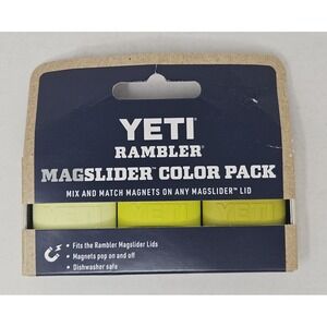YETI Rambler Magslider 3-Color Pack Magnets, Firefly Yellow, NEW w/BLEM PKG